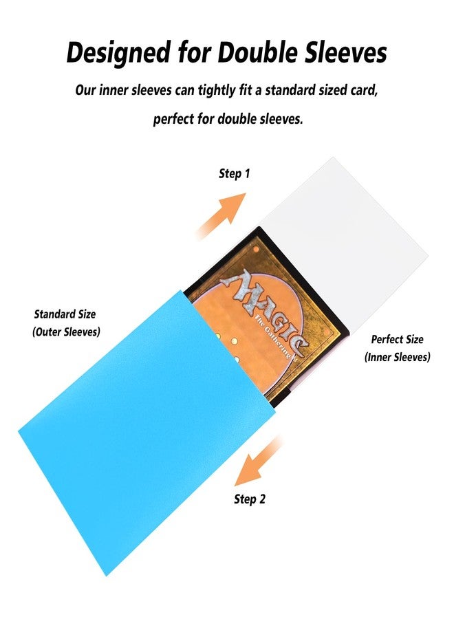 Katomula 400 Pcs Ultra Clear Perfect Fit Sleeves for MTG, Perfect Inner Sleeves for Double Sleeving 64x89mm - Image 3